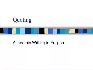 quoting