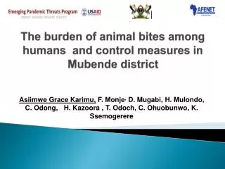 The burden of animal bites among humans and control measures in Mubende district