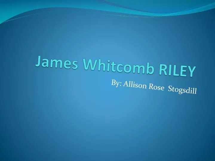 james whitcomb riley
