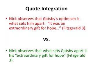 Quote Integration