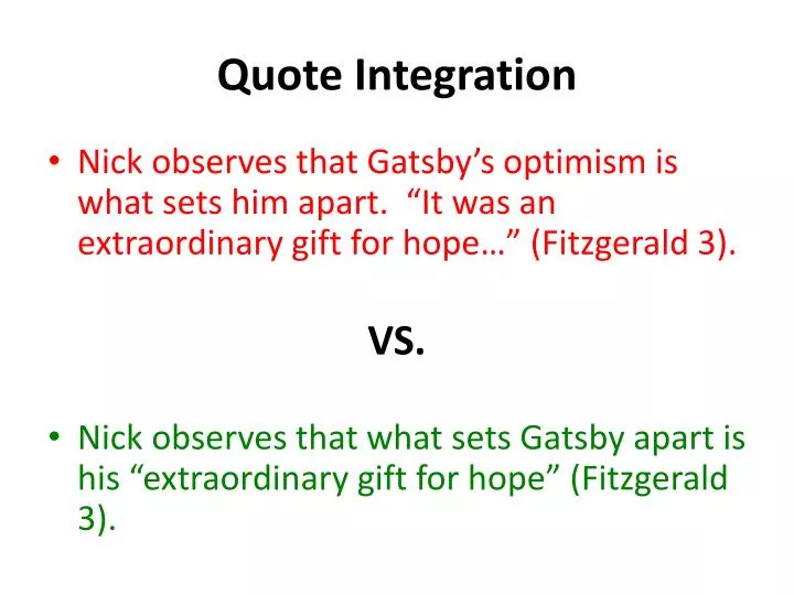 quote integration