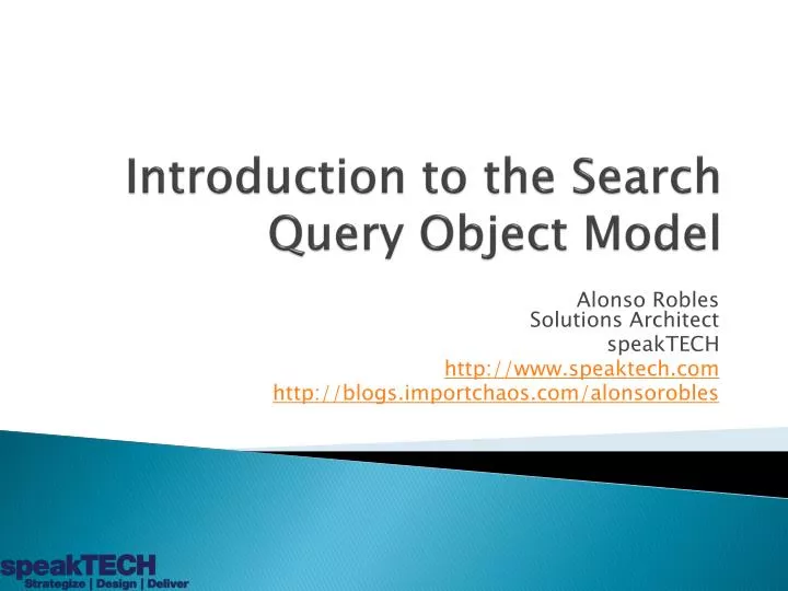 introduction to the search query object model