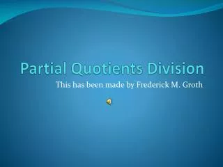 partial quotients division
