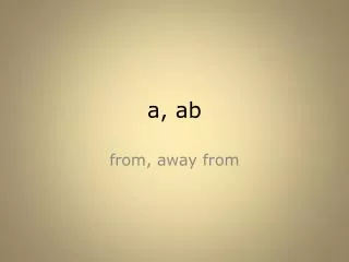 a, ab