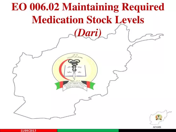 eo 006 02 maintaining required medication stock levels dari