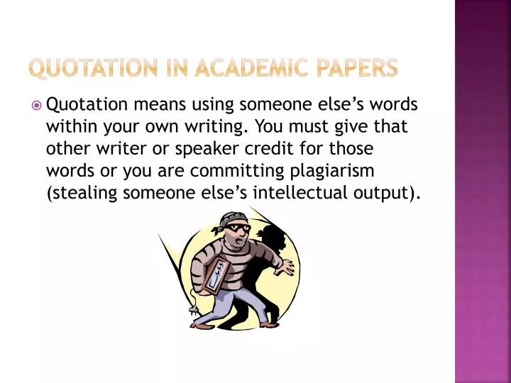 quotation in academic papers