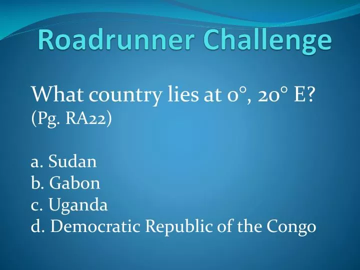 roadrunner challenge