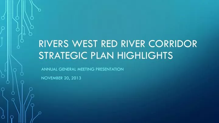 rivers west red river corridor strategic plan highlights