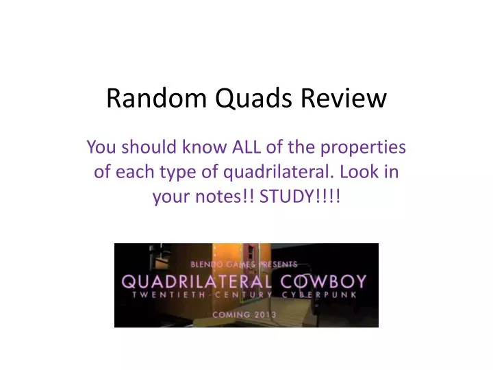 random quads review