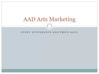 AAD Arts Marketing