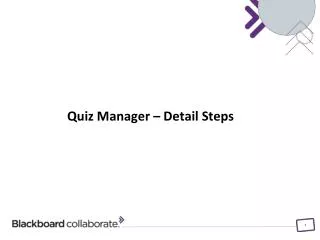 Quiz Manager – Detail Steps