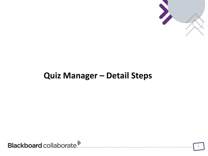 quiz manager detail steps
