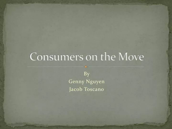 consumers on the move