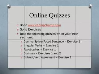 Online Quizzes
