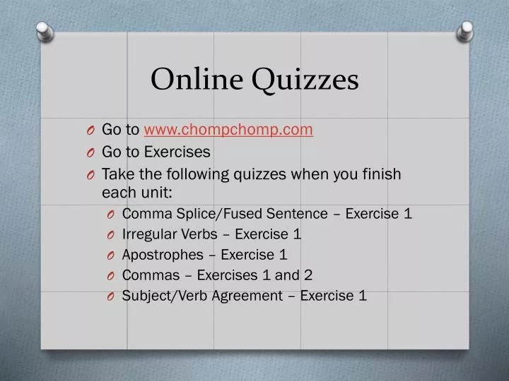 online quizzes