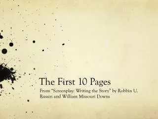 The First 10 Pages