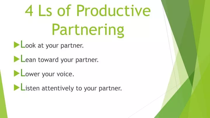 4 ls of productive partnering