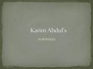 Karim Abdul's