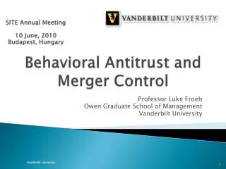 Behavioral Antitrust and Merger Control