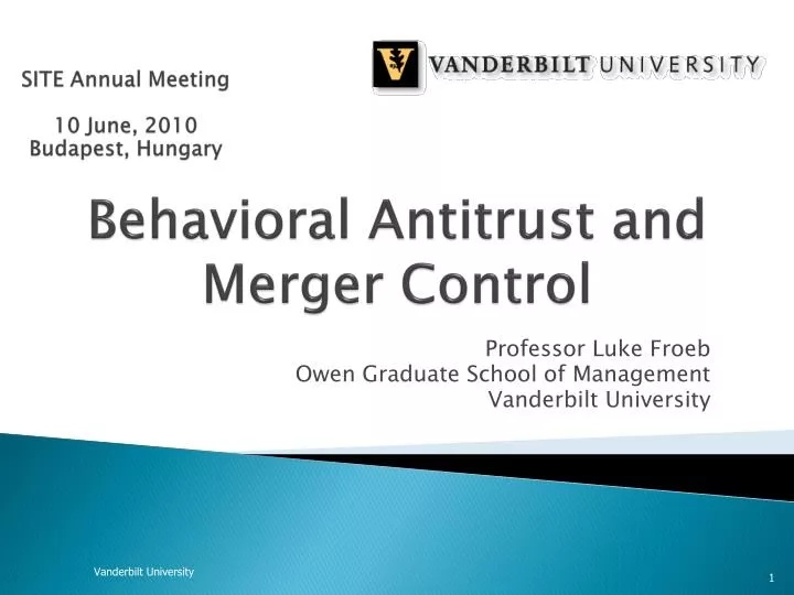 behavioral antitrust and merger control