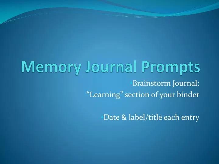 memory journal prompts