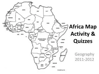 Africa Map Activity &amp; Quizzes