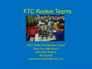 FTC Rookie Teams
