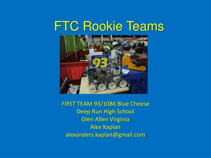 ftc rookie teams