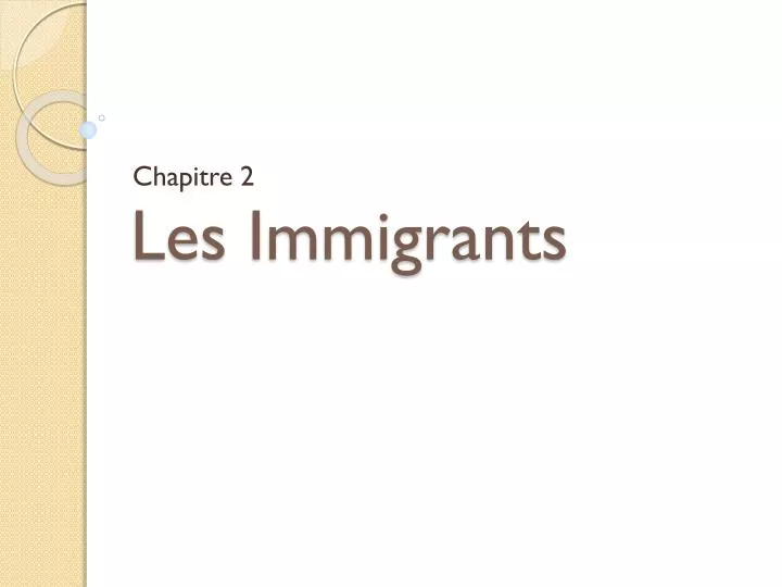 les immigrants