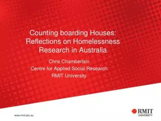 Counting boarding Houses: Reflections on Homelessness Research in Australia