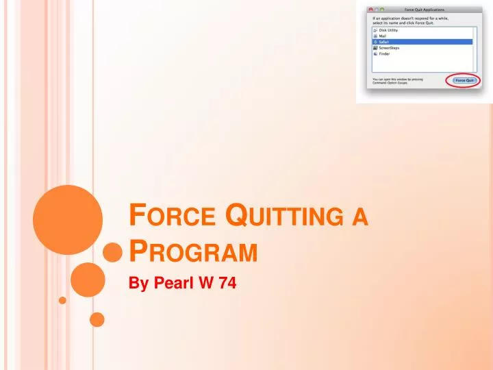 force quitting a program