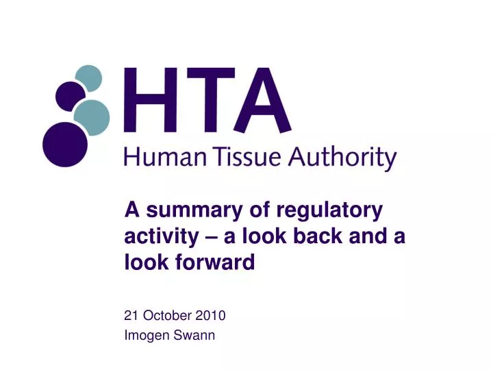a summary of regulatory activity a look back and a look forward