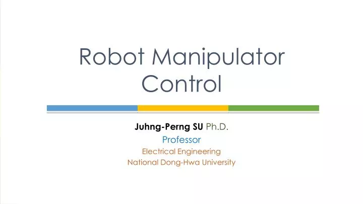 robot manipulator control