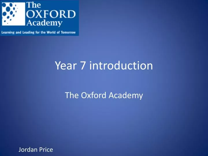year 7 introduction