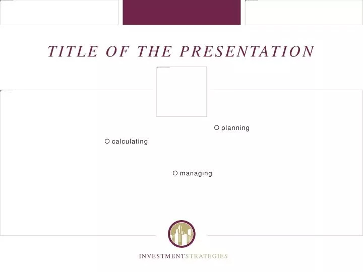 title of the presentation
