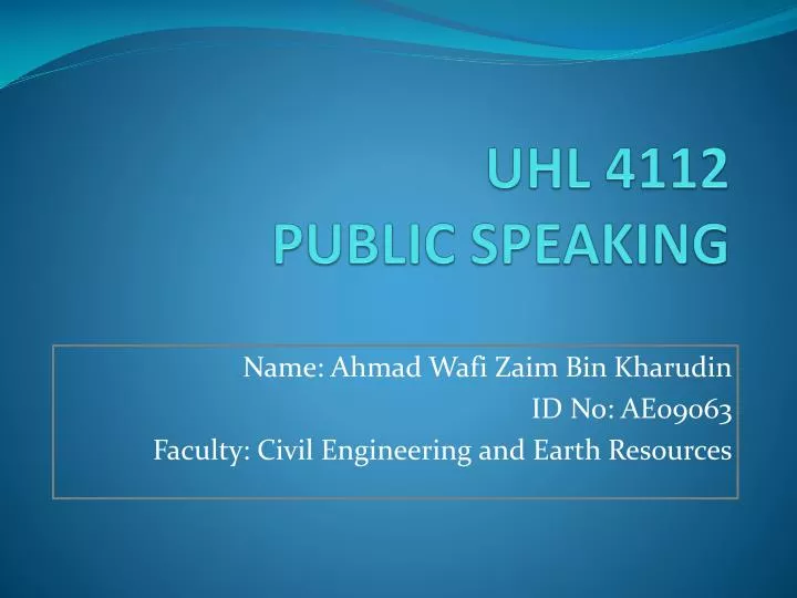 uhl 4112 public speaking