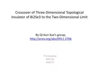 Crossover of Three-Dimensional Topological Insulator of Bi2Se3 to the Two-Dimensional Limit