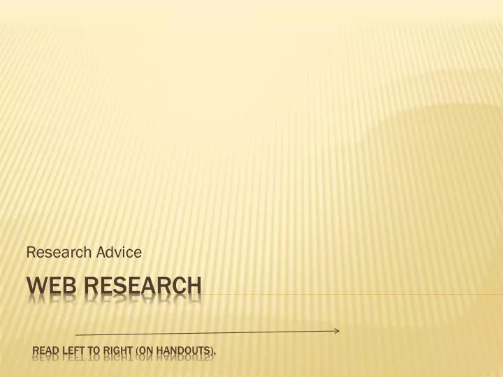 research advice