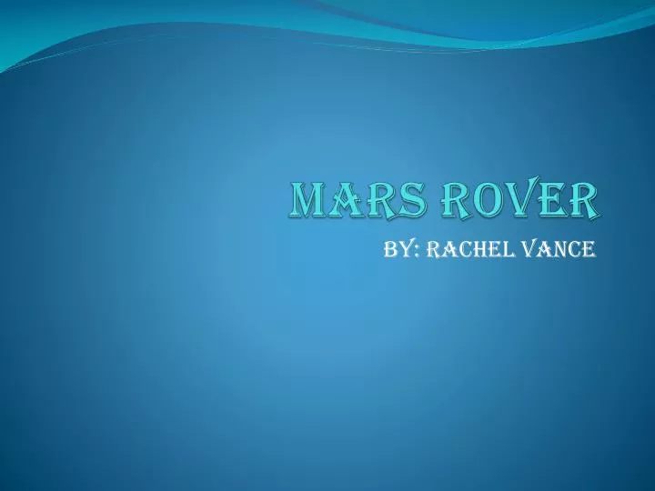 mars rover