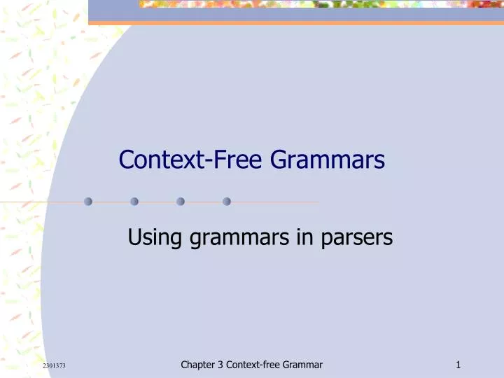 context free grammars