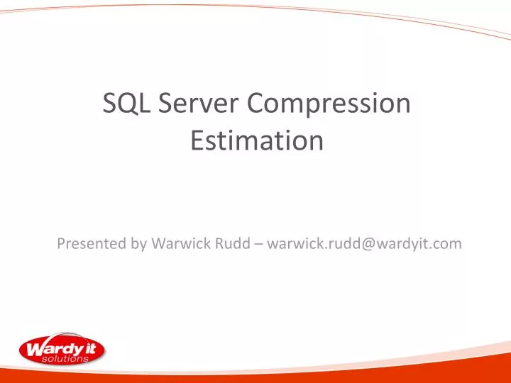 sql server compression estimation