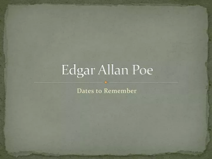 edgar allan poe