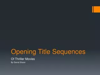 Opening Title Sequences