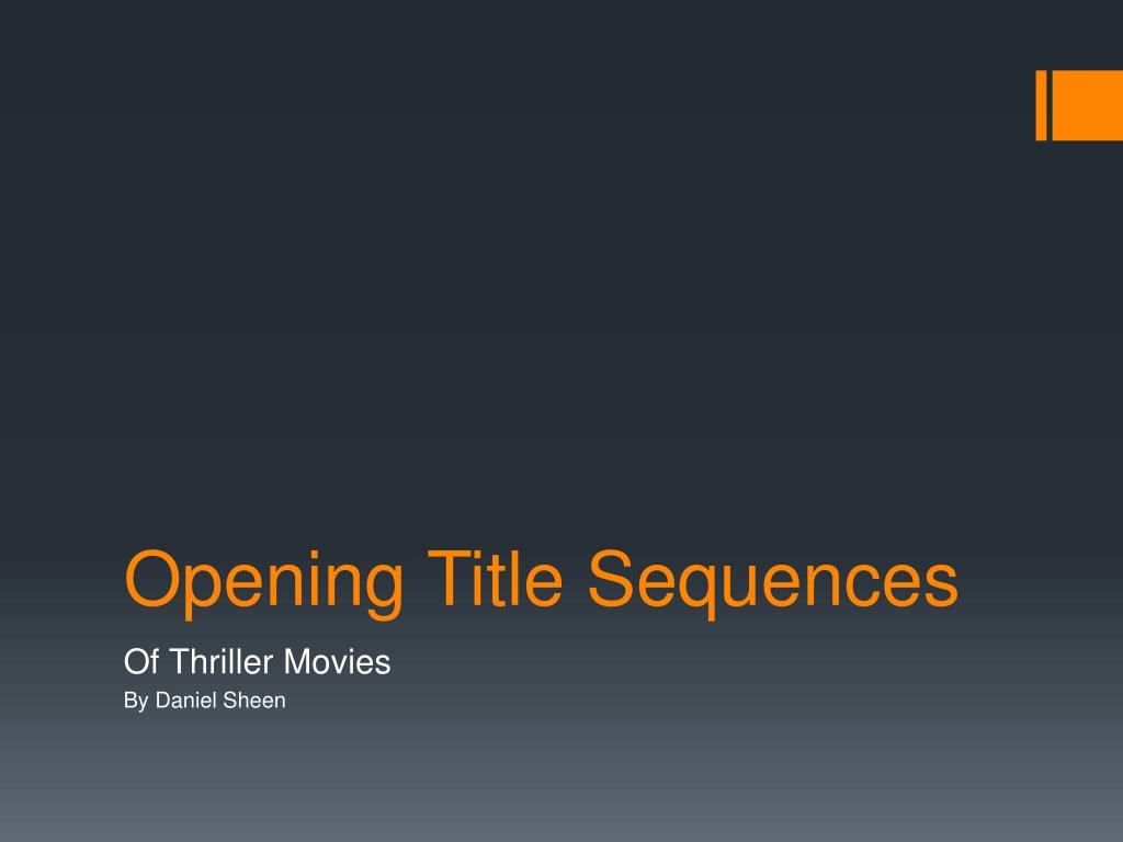 PPT - Opening Sequence Analysis of "Brick" by Daniel Sheen PowerPoint ...