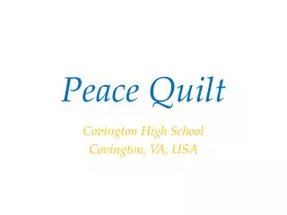 Peace Quilt