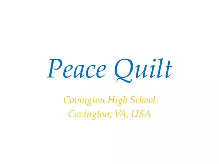 peace quilt
