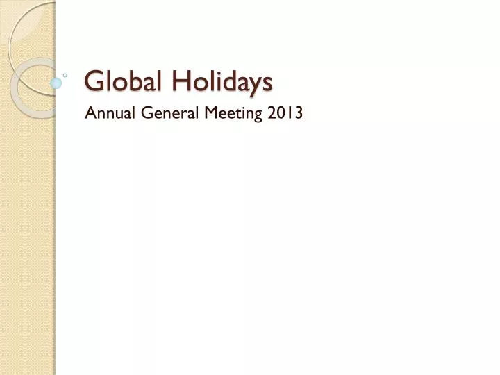 global holidays
