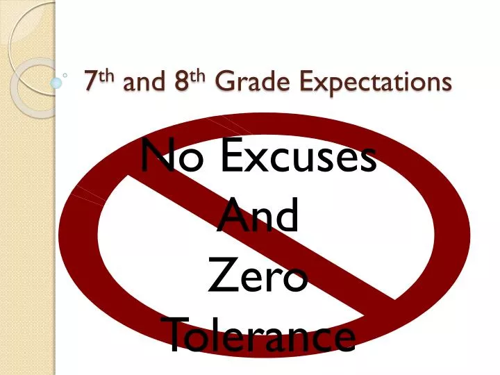7 th and 8 th grade expectations