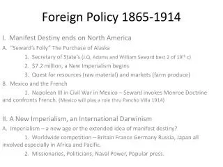 Foreign Policy 1865-1914