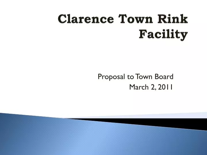 clarence town rink facility